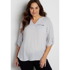 Maurice's Perfect Blouse in gray